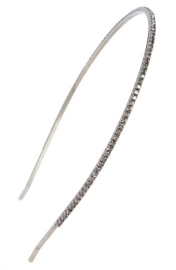 Women's Miu Miu Queen Jewels Swarovski Crystal Headband - Grey