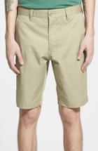 Men's Rvca Flat Front Twill Shorts - Beige