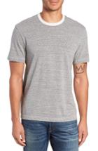 Men's James Perse Microstripe Ringer T-shirt (l) - Grey