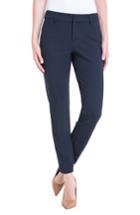 Women's Liverpool Kelsey Bird's Eye Trousers - Blue