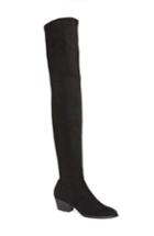 Women's Dolce Vita 'sparrow' Thigh High Almond Toe Boot .5 M - Black