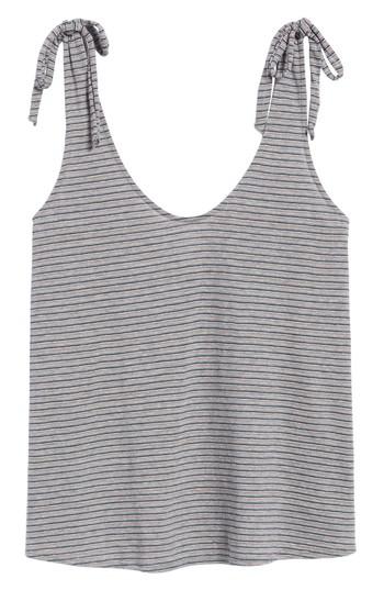 Women's Hinge Tie Detail Tank - Grey