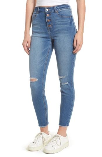 Women's Tinsel Ripped High Waist Ankle Skinny Jeans