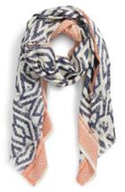 Women's Sole Society Ikat Scarf, Size - Blue