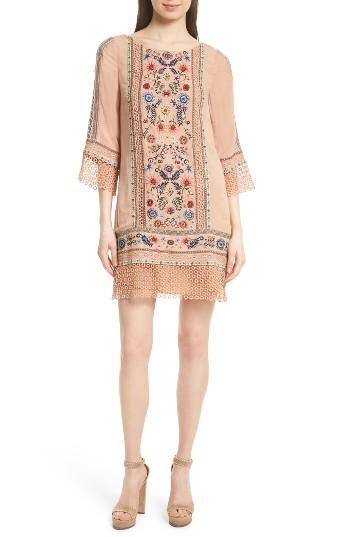 Women's Alice + Olivia Gabriel Embroidered Tunic Dress