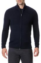 Men's Rodd & Gunn Kina Beach Merino Wool Zip Sweater - Blue