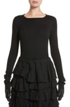 Women's Comme Des Garcons Wool Sweater With Rubber Gloves
