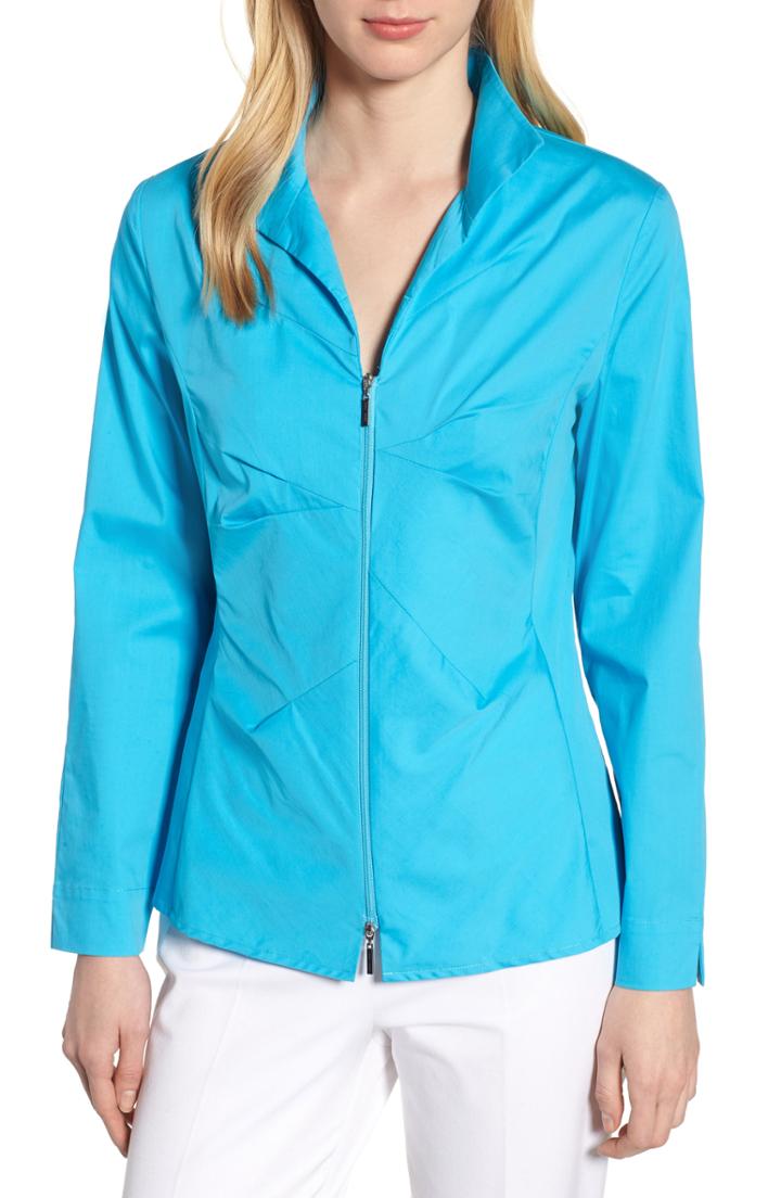 Women's Ming Wang Zip Front Shirt