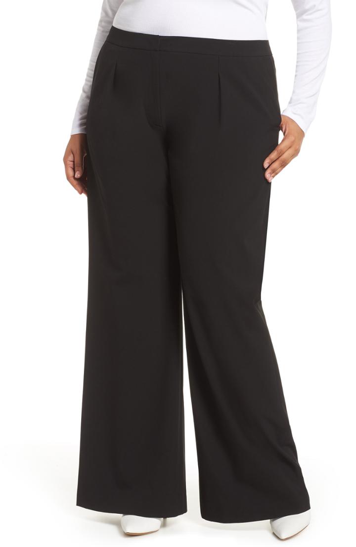 Women's Halogen High Waist Wide Leg Pants (similar To 20w) - Black
