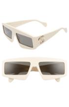 Women's Gucci 61mm Shield Sunglasses - Ivory