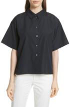 Women's Vince Short Sleeve Cotton Shirt - Blue