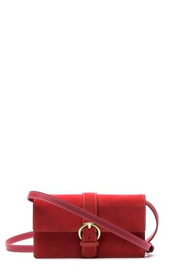 Women's Frances Valentine Suede Crossbody Wallet - Red