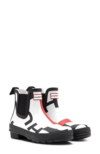 Women's Hunter Originals Exploded Logo Chelsea Boot M - Black