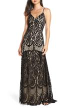 Women's Lulus Love Poem Lace Halter Gown - Grey