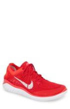 Men's Nike Free Rn Flyknit 2018 Running Shoe .5 M - Red