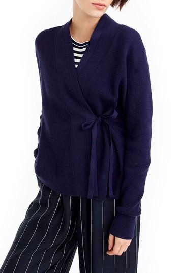 Women's J.crew Kimono Cardigan - Blue