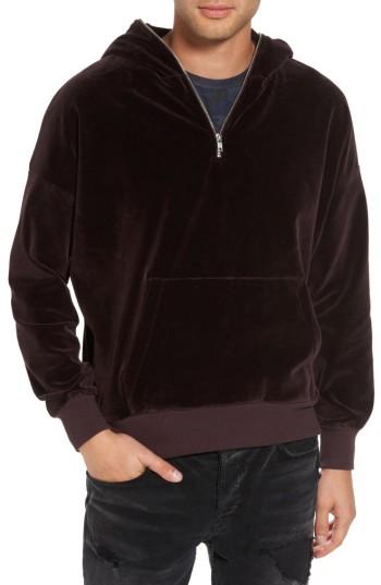 Men's Elevenparis Najib Velour Pullover - Brown