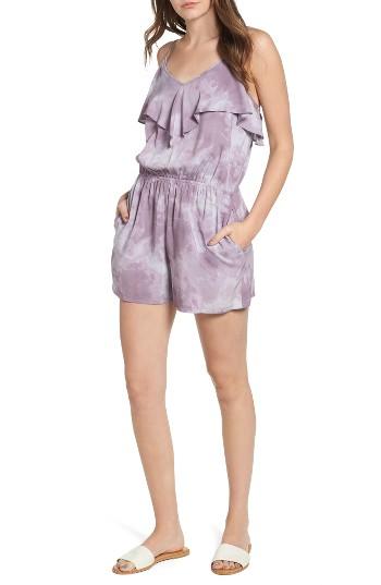 Women's Mimi Chica Print Ruffle Romper - Pink