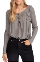 Women's Free People Must Have Henley - Grey