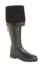 Women's Stuart Weitzman Renata Genuine Shearling Boot M - Black