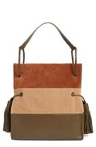 Allsaints 'freedom' Colorblock Leather Hobo -