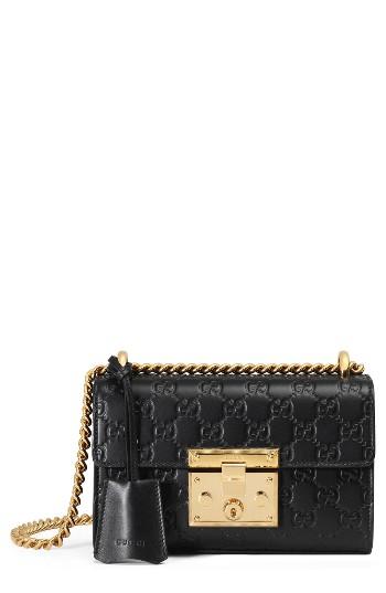 Gucci Small Padlock Signature Leather Shoulder Bag -