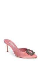 Women's Manolo Blahnik Hangisi Embellished Mule .5us / 39.5eu - Pink