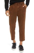 Men's Hudson Pleated Cropped Pants - Brown