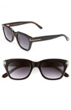 Women's Tom Ford Retro Inspired 50mm Sunglasses - Black/ Havana/ Gradient Grey