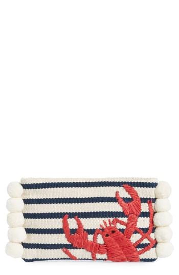 Shiraleah Trenton Woven Zip Pouch - Blue