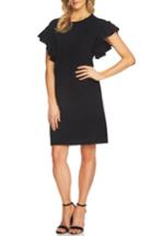 Women's Cece Ruffle Sleeve Sweater Dress - Black