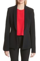 Women's Brandon Maxwell Crepe Flare Sleeve Tuxedo Jacket - Black