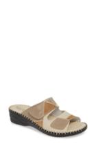 Women's David Tate Flex Slide Sandal M - Beige