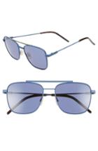 Men's Fendi 55mm Polarized Navigator Sunglasses - Matte Blue