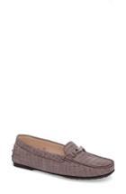 Women's Tods Croc Embossed Double T Loafer Us / 34eu - Purple