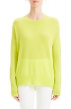 Women's Theory Karenia Long Sleeve Cashmere Sweater, Size - Yellow