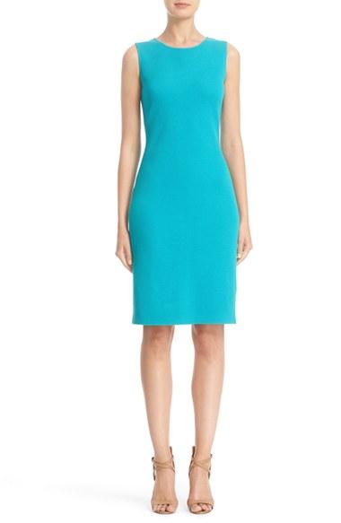 Women's St. John Collection Milano Pique Knit Sheath Dress