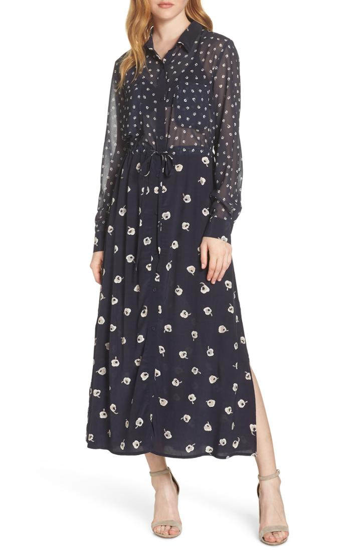 Women's French Connection Adelise Maxi Shirtdress - Blue