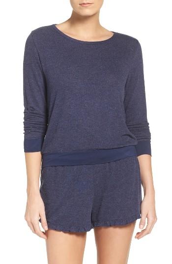 Women's Nordstrom Lingerie Summer Nights Lounge Sweatshirt - Blue