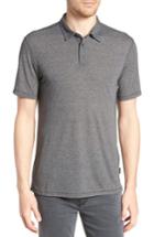 Men's John Varvatos Star Us Regular Fit Melange Polo - Black