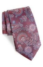 Men's Nordstrom Men's Shop Huntsman Paisley Silk Tie, Size - Red