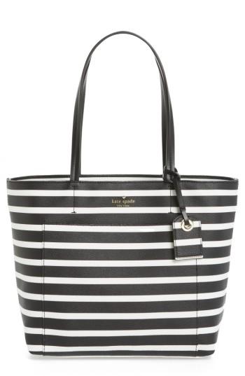 Kate Spade New York Hyde Lane - Small Riley Faux Leather Tote - Black