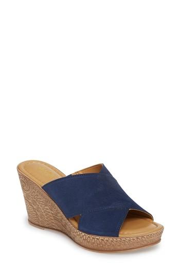 Women's Bella Vita Edi Wedge Sandal N - Blue
