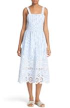 Women's Sea Exploded Eyelet Stripe Sundress - Blue