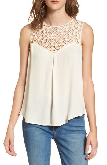 Women's Ella Moss Crochet Detail Tank - White