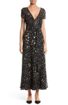 Women's Red Valentino Lame Star Wrap Maxi Dress Us / 44 It - Black