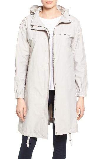Women's Eileen Fisher Stand Collar Long Jacket - Grey
