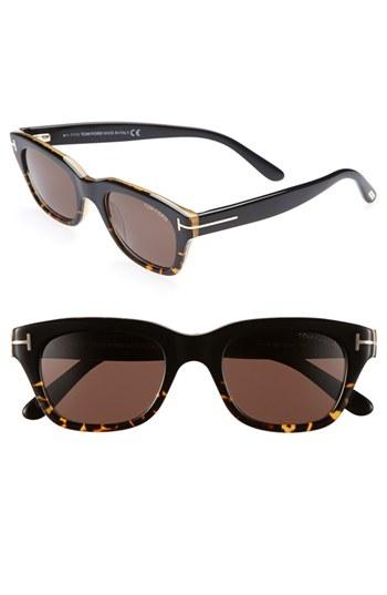 Men's Tom Ford 'snowdon' 50mm Sunglasses - Dark Havana