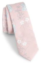 Men's Nordstrom Men's Shop Huntwick Floral Cotton Skinny Tie, Size - Pink