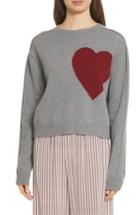 Women's Robert Rodriguez Heart Wool & Cashmere Sweater - Grey